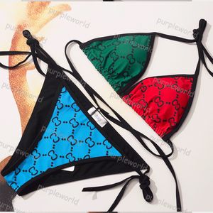 Дизайнерские сексуальные бикини набор Womes Lace Up Swimwear Два урожая купальники купальники с высокой талией пляжной одежды