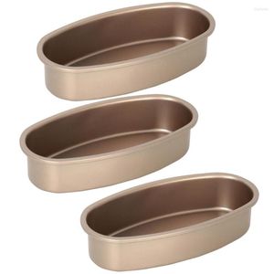 Bakeware aletleri 3 adet çubuk oval şekil kek tava peynirli kek peynirli ekmek kalıbı fırın tepsisi fırın ve