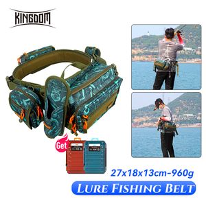 Fishing Accessories Kingdom Multifunctional Lure Belt 27x18x13cm Waist Pack Lures Gear Storage Bag Outdoor Sports Tackle 230705