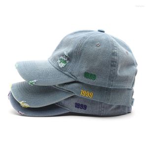 Top Caps 2pcs Beyzbol Kapağı Erkekler Kadın Nakış Mektubu Denim Snapback Hat Casquette Summer Sports Hip Hop Unisex Hats 2023