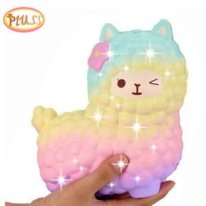 Декомпрессионная игрушка Jumbo Sheep Alpaca Squishy милая галактика медленно восходящие животные