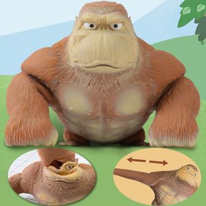Декомпрессионная игрушка декомпрессия горилла растягивание игрушек Pinch Music Fidget Toy Stress Установка забавного обезьянного вентиляционного инструмента.