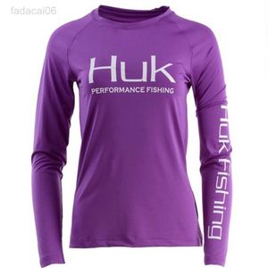 Accessori da pesca HUK Camicie da pesca Felpa con cappuccio da pesca sportiva Donna Estate Sport all'aria aperta Abbigliamento da pesca a maniche lunghe Maglia con protezione UV Gear HKD230706