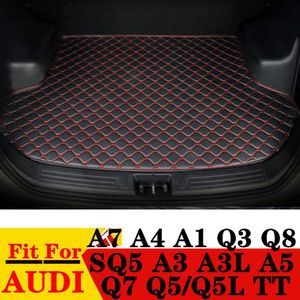 Коврик для автомобиля для домашнего сиденья для Audi A1 A5 Q3 Q3 Q3 Q7 A3 Q5 A7 A4 SQ5 TT Водонепроницаемый задний грузовой крышка для ковров