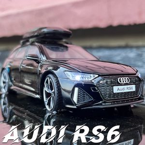 Aircraft Modle 1 32 Audi RS6 four-wheel carriages alloy Diecasts and toy car models sound and Kei car children's toys 230706 Best quality