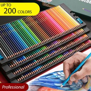Pencil Bags 4872120150200 Colors Professional Colored Pencils Lead Watercolor Drawing Set for Art School Supplies 230706