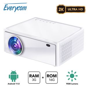 Smart Projectors Everycom E700 2560x1440p 2K Projector 4K Android 11 Smart tv for Home LED Beam Projector with 316G 2.45G WIFI Home Cinema 230706