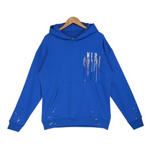 Tasarımcı Hoodie Erkekler Ceket Erkek Hoodie Tasarımcı Jumper Siyah ve Mavi Kapüşonlu Sweatshirt Adam Kadın Kazak Uzun Kollu Mektup Sweatshirt Hoodie Erkekler