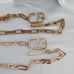 Igner Chain stem Metal Letter Letter Tastband Vintage Women Women Gold Wornatile Light Line Chain Listers Accessories Accessory Color Опциональные цвета