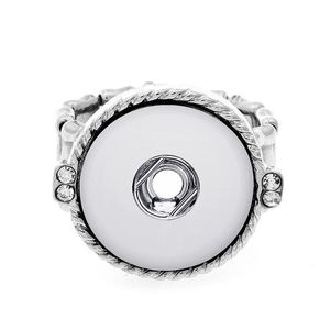 Bant halkaları 20pcs/lot moda çırpıda mücevher yüzüğü esnek ayarlanabilir 18mm düğme metal siery parti cazibesi damla teslimat dhuly