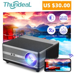 Smart Projectors ThundeaL 1080P Projector WiFi Full HD Projector LED 2K 4K TV Video Movie Smart Phone Home Theater TD98 Beamer Cinema Big Screen 230706