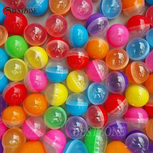 Balon 100pcs/lot 32mm plastik boş oyuncak otomat kapsülleri Yarı açık yarım renk yuvarlak sürpriz top 1-1/4 