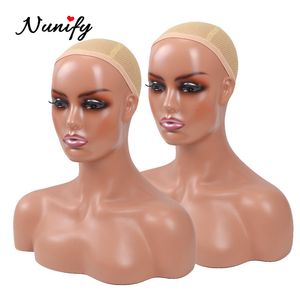 Peruk standı gerçekçi kadın manken kafası omuz manikin büstü ile peruk için büstü güzellik aksesuarları ekran model kafaları 230706