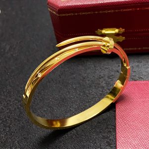Дизайнерский браслет для женщин мужские браслеты роскошные бренд золотые браслеты ногти Любовь браслеты с бриллиантами модны