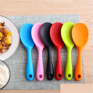 Приготовление посуды Creative Sile Kitchen Tools Высокая температурная устойчивость электрическая рисоварка Spoon Onke-Peece Don't Curst Cot Scoop Dr Dhsw0