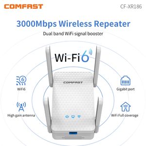 Yönlendiriciler WiFi 6 Gigabit Kablosuz Genişletici AX3000 Çift Bant 2 4 5GHz Wi FI6 Sinyal Genişleme Bulucu Tekrarlayıcı Uzun menzilli Ethernet Amplifikatör 230706