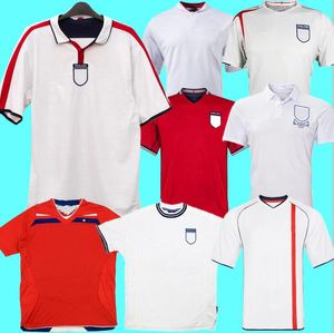 İngiltere retro futbol forması 2000 2002 2004 2006 2008 2012 2012 Milli Takım Gerrard Shearer Lampard Rooney Owen Terry Klasik Vintage Futbol Gömlek 888