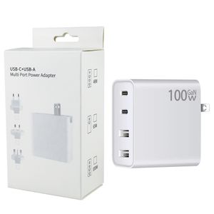 Cep Telefon Şarj Cihazları UK Şarj Cihazı 100W USB Tip C PD Hızlı Şarj ile Hızlı Şarj Şarj Cihazı 4.0 3.0 USB Telefon Şarj Cihazı MacBook Dizüstü Bilgisayarlı Kutu ile