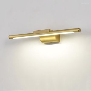 Настенная лампа медное зеркало светодиодные светодиодные 40 см 50 см золотой шкаф для ванной комнаты