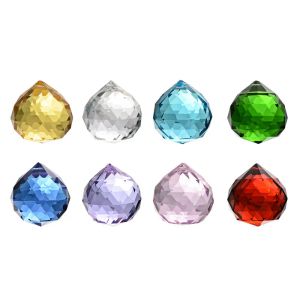 Рождественские украшения CrystalsUncatcher Clear Crystal Ball Prism Suncatcher Rainbow Pendant