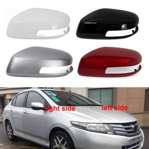 For Honda City 2009 2010 2011 2012 2013 2014 Outer Rearview Mirrors Cover Side Rear View Mirror Shell Housing with Lamp Type