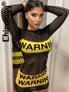 Urban Sexy Dresses Chicology Sexy See Through Patchwork Black Slim Mini Dress Party Club Streetwear Vintage Y2K Women Wholesale Clothing 230707