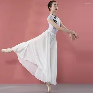 Desgaste de palco 85 cm de comprimento balé clássico tutu borgonha branco preto adulto bailarina dança lago cisne dança elástico cintura expansão saia por atacado
