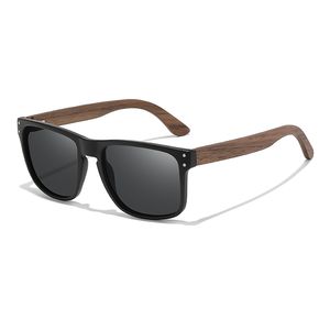 LDMZYJ Marke Walnut Holz Polarisierte männer Klassische Quadratische Rahmen sonnenbrille Frauen sonnenbrille Männlichen Oculos de sol Kostenloser Versand