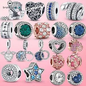 925 Серебро для Pandora Charms Jewelry Beads Bracelet Braclet Sparkling Club 2023 Compass Dangle Charm