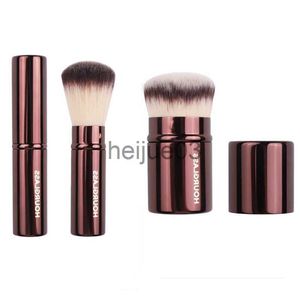 Makyaj Fırçaları Saati Geri Çekilebilir Kabuki Fırçası Geri Çekilebilir Temel Fırçan Vakfı Toz Kontur Makyaj Fırçaları Taşınabilir 2 PCS SET X0710