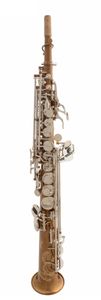 Senior professional soprano Bb nickel-plated saxophone soprano saxophone