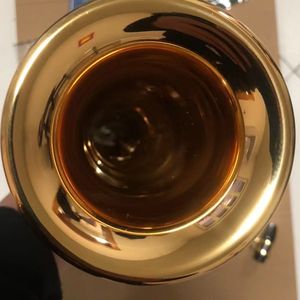 Yüksek kaliteli 54 Lake Altın Pirinç BB ayarlanmış soprano düz boru saksafonu aksesuarlarla bire bir oyulmuş desen caz alet
