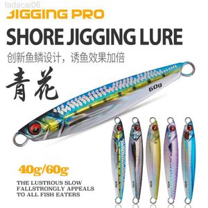 Yemler Lures Jigging Pro 40g 60g Shore Jigging Cazisi 3D Baskı Gerçek Ölçekli Metal Jigs Balıkçılık Yem HKD230710