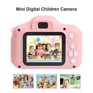 Bonito desenho animado para crianças câmera instantânea para crianças diversão presente de natal câmera digital jogos embutidos 2,0 polegadas x2 câmera fotográfica infantil