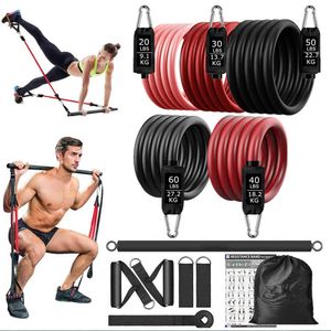 Resistance Bands Workout Bar Fitness Resistance Band Set Training Pull Rope Yoga Pilates Booty Bands Gym Equipment for Home Bodybuilding Weight HKD230710
