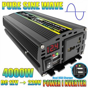 Auto Starthilfe 3000400060008000W Intelligente Power LED Display Smart Inverter Dual USB Reine Sinus Welle für Fahrzeug Appliance HKD230710