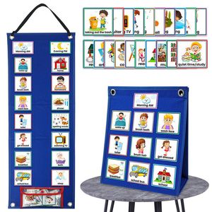 Рекламное отображение оборудование 70 штук детского визуального расписания ежедневные карты рутинные карты Home Ched Hape Hable Good Habits Training Games для 36 -летнего Montessori Toys 230707