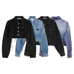 Tasarımcı Kadın Ceketler Denim Ceket Düğmesi Mektuplar Bahar Sonbahar Tarzı Lady Giyim için İnce Kadın Kotu Kot Classcia Windbreaker Veste Femme