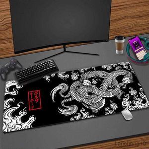 Mouse Pads Wrist Dragon Large Gaming Mousepad Keyboard Mouse Pad on The Table Speed Desk Mat Anime 900x400 700X300 Mouse Mat R230711