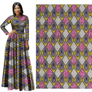 Yeni Garantili Kalite Doğru Afrika kumaşlar gerçek yeni balmumu kumaş gerçek Afrika kıyafetleri pamuk kumaş 6 metre lor277g