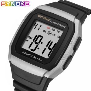 SYNOKE Sport Uhren Reloj Digital Hombre Leben Wasserdichte Uhr Mann LED Digital Kunststoff Casual Uhr Für Geschenk Relog Hombre