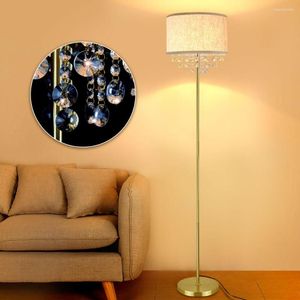 Zemin lambaları DeSuley Nordic Modern Led Kristal Lamba Uzun Kutup Aydınlatma Davası Oturma Odası Ofis Yatak Odası E26 Altın/Gümüş