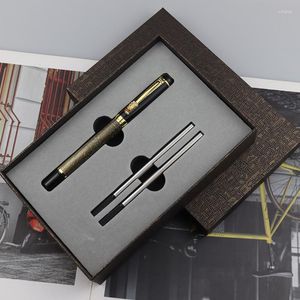 Klasik işletme üst düzey hediye metal seti imza kalem ofis kırtasiye moda su tabanlı malzeme