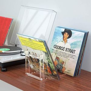 Aufbewahrungshalter, durchsichtiger Vinyl-Schallplattenständer, Halter für die Desktop-Albenaufbewahrung, Acryl-Vinyl-Schallplattenregal, Display für 50 LPs, 230710