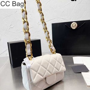 10A CC Bag Retro Designer Bag Роскошные сумки для плеча модные женщины Классическая кожаная кожаная мини -20 см кошельки Горячая девочка сумочка золотая тяжелая цепь кросс -сумочки для тела