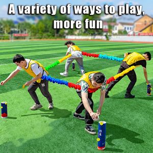 Intelligence toys Outdoor Games Team Building Develop Sport Entertainment Toys Children Elasticity Rope Circle Running Push for Kids Sensory 230711