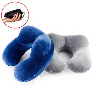 Pillow UShape Travel for Airplane Inflatable Neck Accessories 4Colors Comfortable Pillows Sleep Home Textile 230711