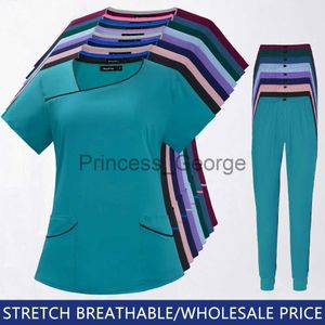 Others Apparel Wholesale Women Wear Thin Scrub Tops Scrub Pants Hospital Doctor Working Clothes Medical Surgical Multicolor Nurse Uniform x0711