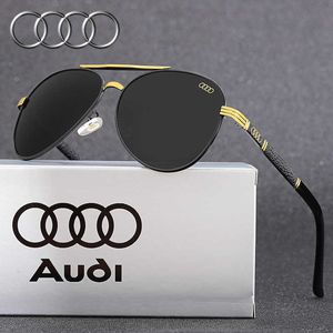 Мода Audi Top Sunglasses Новые солнцезащитные очки для мужских поляризованных очков для жабей и женского вождения с логотипом с логотипом