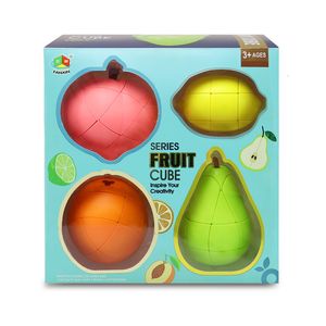 Sihirli küpler est fanxin meyve küp paketi profesyonel çıkartmaz armut turuncu şeftali bulmaca oyunu hız küpü komik oyuncaklar 230710